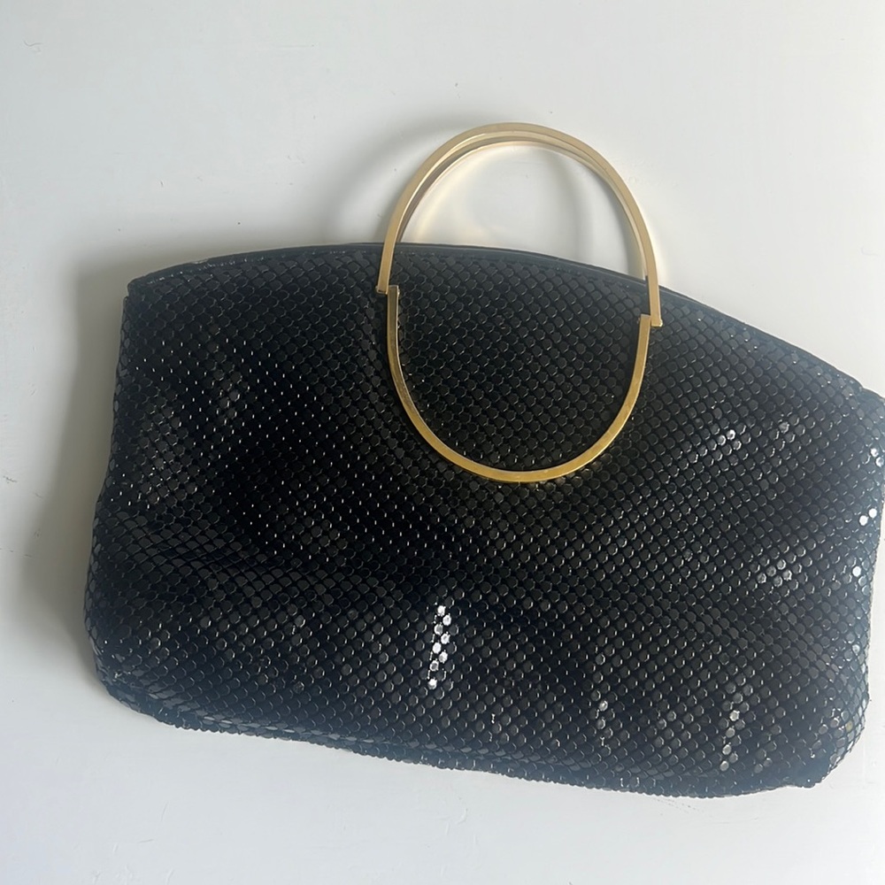 Black And Gold Shiny Purse